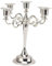 GRCFUMO Heavy Duty Cast Iron Candlestick Holder, Vintage Candelabra with 5 Arms, Decorative Pillar Candle Stand for Christmas Birthday Wedding Home Party (Silver)