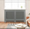 Wooden Radiator Cover – Stylish, Durable Heater Cover with Shelf, Ventilated Radiator Screen for Living Room, Bedroom, Home Decor, Safety, Modern & Slatted Design (Grey, L - W172cm x H82cm x D19cm)