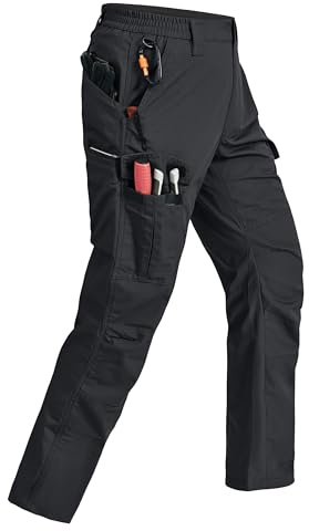 Rapoo Cargohose Herren Outdoor Workwear Wanderhose Arbeitshosen Männer Ripstop Taktische Hose Sommer mit Multi Taschen