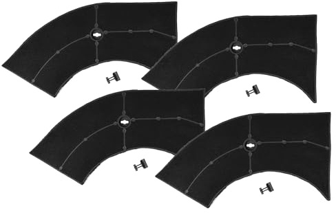 vhbw 4x Aktivkohlefilter kompatibel mit Neutral CH 100 5 800.947.21 | CH 100 W 200.947.24 Dunstabzugshaube - 28 x 13,3/9,5 x 2,6 cm