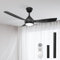 Airwit Ventilador de Techo 106cm con Luz LED Regulable, 3 Aspas Snap-On, Silencioso Ventilador Techo con Mando para Dormitorio Salon Cocina, 6 Velocidades, Instalación Rápida, Negro
