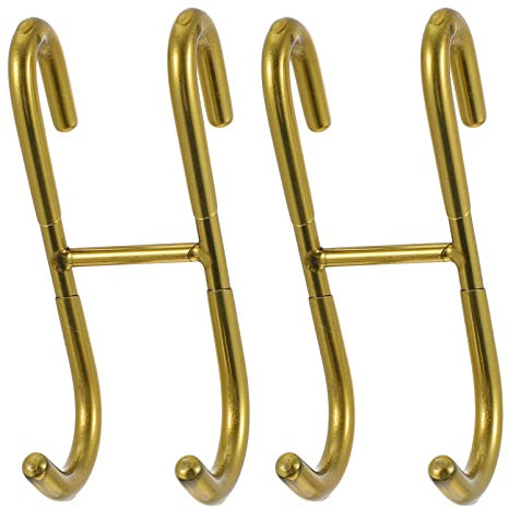 KITANDOVE 2pcs Stainless Steel Door Hooks Rose Gold Storage for Coats Hats Towels Metal Organizer for Bathroom and Kitchen