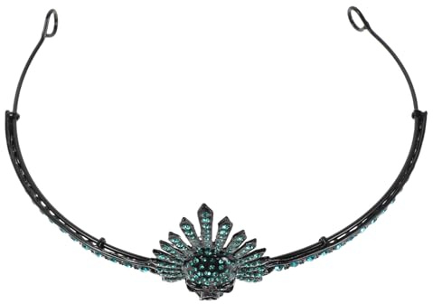 HAPINARY Halloween Skull Tiara Haarreif mit Strasssteinen Leichtes Komfortables Gothic Krönchen für Frauen Retro Hexen Kopfschmuck für Festival Party Bankett Auffälliges Schädel Accessoire