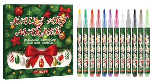 Rotuladores Para Uñas Delineador De Punta Fina Impermeable Con Tema | Kit De Rotuladores De Esmalte En Gel Para Niñas Mujeres Principiantes Manualidades Salón Hogar