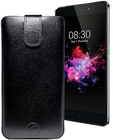 Original Favory Etui Tasche für TP-Link Neffos X1 | Leder Etui Handytasche Ledertasche Schutzhülle Case Hülle Lasche mit Rückzugfunktion* in schwarz