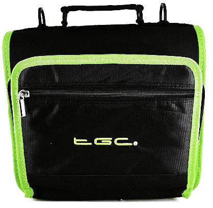 New Shoulder Carry Case Bag for the Goodmans GDVDPLY01 7-inch portable DVD player by TGC ® (Black w/Electric Green Trims)