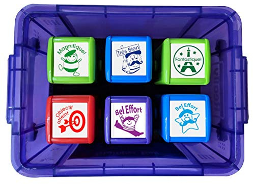 SuperStickers Six Effort and Praise DSTB4810 Stempel in einer Aufbewahrungsbox, 16,3 x 13,8 x 7 cm (L x B x H)
