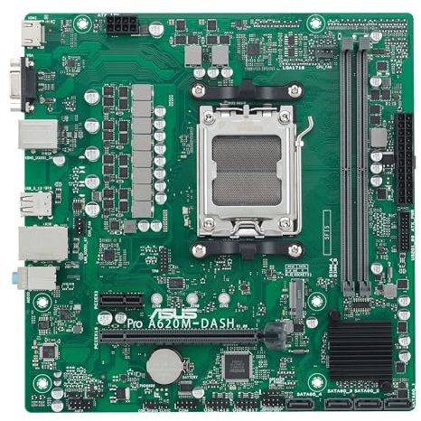 ASUS PRO A620M-DASH-CSM Business-Mainboard Sockel AMD AM5 (Micro-ATX, PCIe 4.0, 4X SATA 6Gbit/s, DDR5, Q-LED Core, COM-Debug Header)