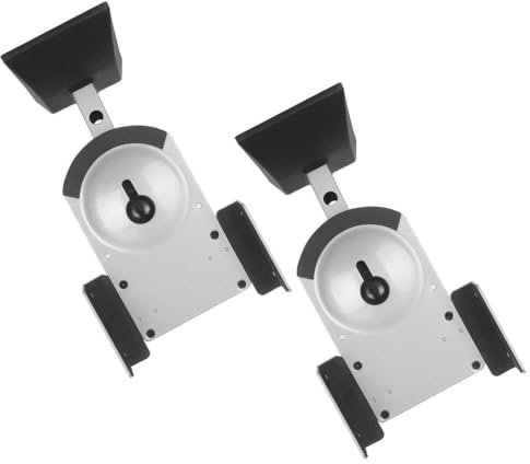 NEG Beam201 Universal Wandhalterung für Surround Speaker u. Regal Lautsprecher bis 25kg, flexibel einstellbar, neigbar (+/- 7°), schwenkbar (180°), drehbar (360°) Farben weiß, schwarz, Silber