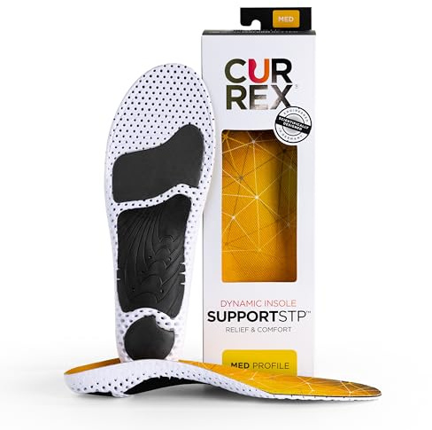 CURREX SupportSTP – Arch Support Insole w/Superior Cushioning & Airflow, Heavy Duty Shell for Less Fatigue – Comfort, Athletic, Casual and Work Shoe Inserts, Men & Women – Medium Arch, XL
