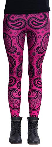 cosey - Bunte Bedruckte Mandala-Leggings (Einheitsgröße) - Design Paisley Pink