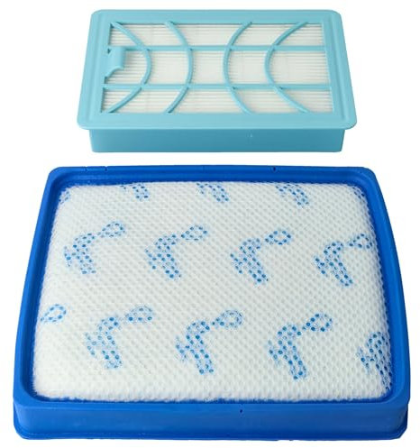 vhbw Filter-Set Ersatz für Philips CP0617+CP0616, FC8003/01 für Staubsauger - 2X Ersatz-Filter (Abluft-Filter, Ansaugfilter)