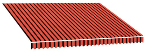 vidaXL Markisenstoff Wasserabweisend Markisentuch Sonnenschutz Sonnensegel Sichtschutz Markise Ersatztuch Segeltuch Orange Braun 4x3m