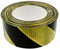 Nastro Adesivo Telato 5cm X 50 Metri, Nastro Adesivo Segnalatico, Striscia Distanza di Sicurezza Per Pavimento (Nero e Giallo)