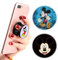 Multifunktionaler Disney-Handy-Ständer, Fingerhalter und Griff, Mickey Mouse, blau, Aquarell, Violett, faltbare Handy-Halterung für Smartphones und Tablets, Geschenk für Kinder, 3 Stück