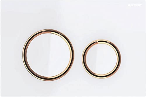 Geberit Sigma 21 Drückerplatte 24,6x16,4 cm 2 Tasten Rotgold/Weiß