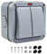 Holdfiturn 2 Way Weatherproof IP66 Control Switch 20A Double Light Outdoor Garden Rainproof