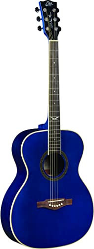 Eko 06217337, GUITARS - NXT A100 SEE THROUGH BLUE, Akustikgitarre Top aus Tannenholz, Bänder und Boden aus Mahagoni, South American Roupana, Farbe Blau
