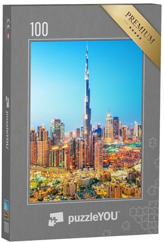 puzzleYOU: Puzzle 100 Teile „Skyline von Dubai mit dem Burj Khalifa“ – aus der Puzzle-Kollektion Arabien