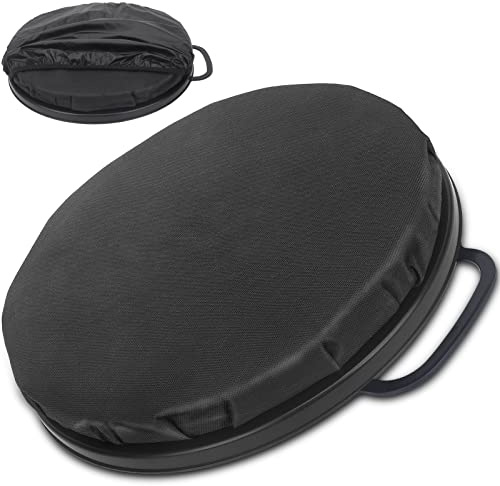 WarBull Bucket Seat 5 Gallon, 360-Degree Swivel Bucket Cushion, Padded Bucket Lid, for Hunting, Ice Fishing, Gardening and Camping, Quiet, Comfortable, Waterproof, Black