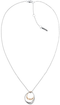 Calvin Klein Halskette für Damen Kollektion WARPED RINGS aus Edelstahl mit einem Charm - 35000008