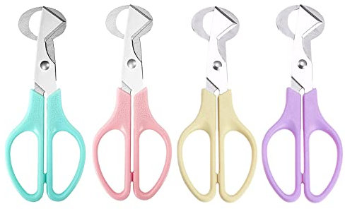 4 Pièces Ciseaux à Oeufs de Caille, Ciseaux à Oeufs de Caille en Acier Inoxydable,Diviseur d'Œufs Ouvre-Œufs pour la Maison, la Cuisine, le Restaurant (Beige, Rose, Violet, Bleu)