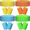 Schweißband Set 12 Stück Schweißband Handgelenk Sport Stirnband Wristband Armband Set Neon Sweatband Set Bunt Armbänder Schweißband Set für Männer und Frauen (4 Farben)