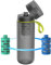 PHILIPS Water GoZero Active BPA-Free Water Bottle with Adventure River/Lake/Spring Water Filter for Hiking, Camping & Fitness Tap Water Filter for Gym, Sport Squeeze Bottle, Lightweight, Grey, 20 oz