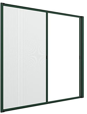 Zanzanet Zanzariera doppia laterale 45 mm orizzontale su misura porta finestra avvolgibile rullo a molla frizione cassonetto antivento personalizzabile vari colori e reti Made in Italy 240x250 cm