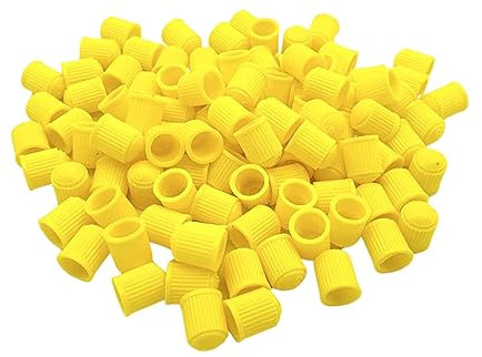 8X Stück Kunststoff Kappen Gelb Ventilkappen für Auto PKW Motorrad LKW Fahrrad