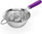 18/8 Stainless Steel Mesh Sieve: U-Taste Kitchen Metal Fine Mesh Sieve Strainer with Riveted Sturdy Silicone Handle and 30 Mesh Hole for Straining Flour, Tea, Coffee, Juice (Purple, 14 cm)