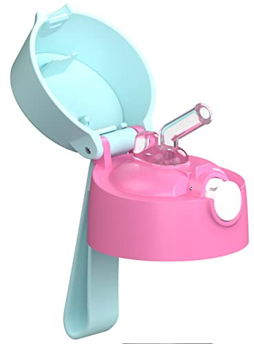 JARLSON® Ersatzdeckel inkl. Silikon Mundstück - für die CHARLI Edelstahltrinkflasche von JARLSON - Ersatzteil - Ersatz. TÜRKIS/ROSA