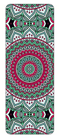 FANSU Tragbare Reise-Yogamatte 1,5mm Dick Faltbare Gymnastikmatte, Weich Leicht Übungen Trainingsmatte für Pilates,Yoga, Bikram, Stretching (Mandala1,183cmx68cm)