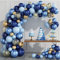 Kit Arco Palloncini Blu, 133 Pezzi Arco per Palloncini Compleanno Blu Navy con Palloncini Oro Palloncini Azzurri, Palloncini per Decorazioni Compleanno, Baby Shower, Battesimo Bimbo, Matrimonio