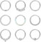 JeweBella 9PCS 16G Nasenpiercing Chirurgenstahl für Damen Hoop Septum Piercing CZ Opal Nasenring Piercing Set Knorpel Helix Piercings Ohrringe Tragus Piercing Silber Lippen Nase Ringe Daith Piercing