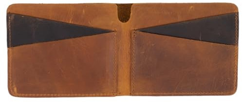 sayy Handgefertigtes Echtes Leder Geldbörse Herren Klein, Geldbeutel Männer Portmonee Slim Cardholder Wallets for Men, Mini Herren Karten Portemonnaie, Wallet Geschenke für Männer