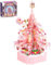 FULHOLPE Le Sapin de Noël Jeux de Construction, 675 Pièces Cristal Rose Arbre de Noël Boîte à Musique Blocs de Construction Compatible avec Les Grandes Marques