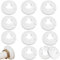 12 White Radiator Pipe Covers - Pipe Collars & Tidy Decoration for Towel Rail Radiators