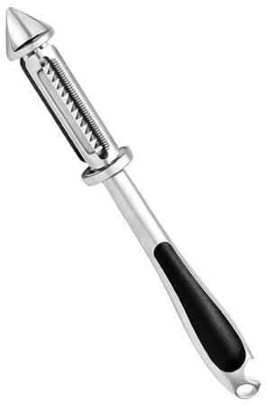 5 in 1 Kitchen Peeler Fruit Vegetable Peeler Hole Digging Bottle Opener Zinc Alloy Potato Peeler Ergonomic Non Slip Handle for Kitchen