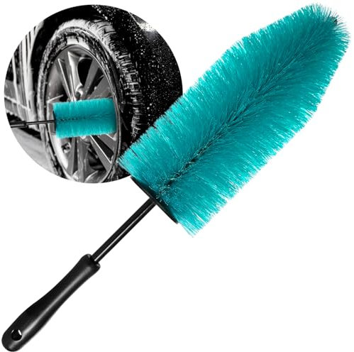 Extra weiche Felgenbürste - XL Premiumfelgenbürste von Sarencio - Ideal für eine sanfte und gründliche Reinigung bis ins Felgenbett - Optimal für hochwertige Autofelgen - Soft Rim Brush