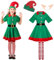Weihnachtself, Elfen Kostüm Kinder, Weihnachtskostüm Mädchen Damen, Elfenohren Elfenmütze Nikolaus Kleid Weihnachtselfen Kostüm Damen Fasching, Karneval & Cosplay Geschenke für Halloween Kostüme(150)
