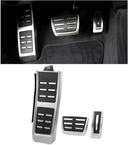 ZFTAP Auto Pedal Abdeckung für Audi A6 C7 A7 S7 S6 4G A8 S8 A8L 4H at MT,Pedalauflagen Bremse Fußpedal Accelerator Abdeckung Restfoot Pedal Pad,A/at with Rest