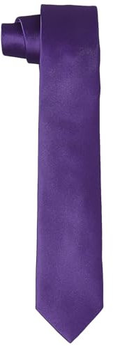 DonDon Krawatten für Herren handgefertigt Seiden-Look 6 cm Krawatte Violett 2