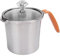 Milk Frothing Pitcher, 300ML or 700ML Stainless Steel Frother Cup with Lid, Scale, Milk Frother Cup Machine Accessories for Latte, Cappuccino, Easy to (300ML)