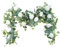 2pcs Eucalyptus Guirlande avec des Roses Blanches, Guirlande Florale réaliste Artificielle 6ft de Noël Eucalyptus Garland décor pour la Table de mariée