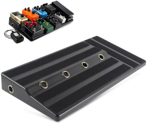 CIMAXIC Guitar Effects Pedal Board Power Supply Cradle Lightweight and Sturdy Pedal Case for Guitar Effects Black