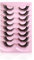 Cils fins, cils en œil de renard, cils artificiels, faux cils naturel, cils transparents, œil de chat, faux cils, cils en faux vison doux, 8 paires (5-16 mm)