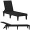 LIFEZEAL Rattan Sonnenliege, 3-Fach verstellbare Gartenliege, Lounge Möbel Outdoor, Terrassenliege wetterfest für Terrasse, Pool, Strand, 150kg belastbar, Schwarz