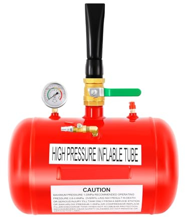 Reifenfüller - 20L Reifen-Booster Airbooster Luftkanone, Befüllhilfe Druckluft Reifenbefüller, 6-8 bar Arbeitsdruck, Reifenschockfüller für Service und Autowerkstatt