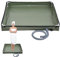 Base de douche pliable, bac de douche portable avec tuyau de drainage, bac de douche, sol pour intérieur et extérieur, camping, 80 x 80 x 10 cm